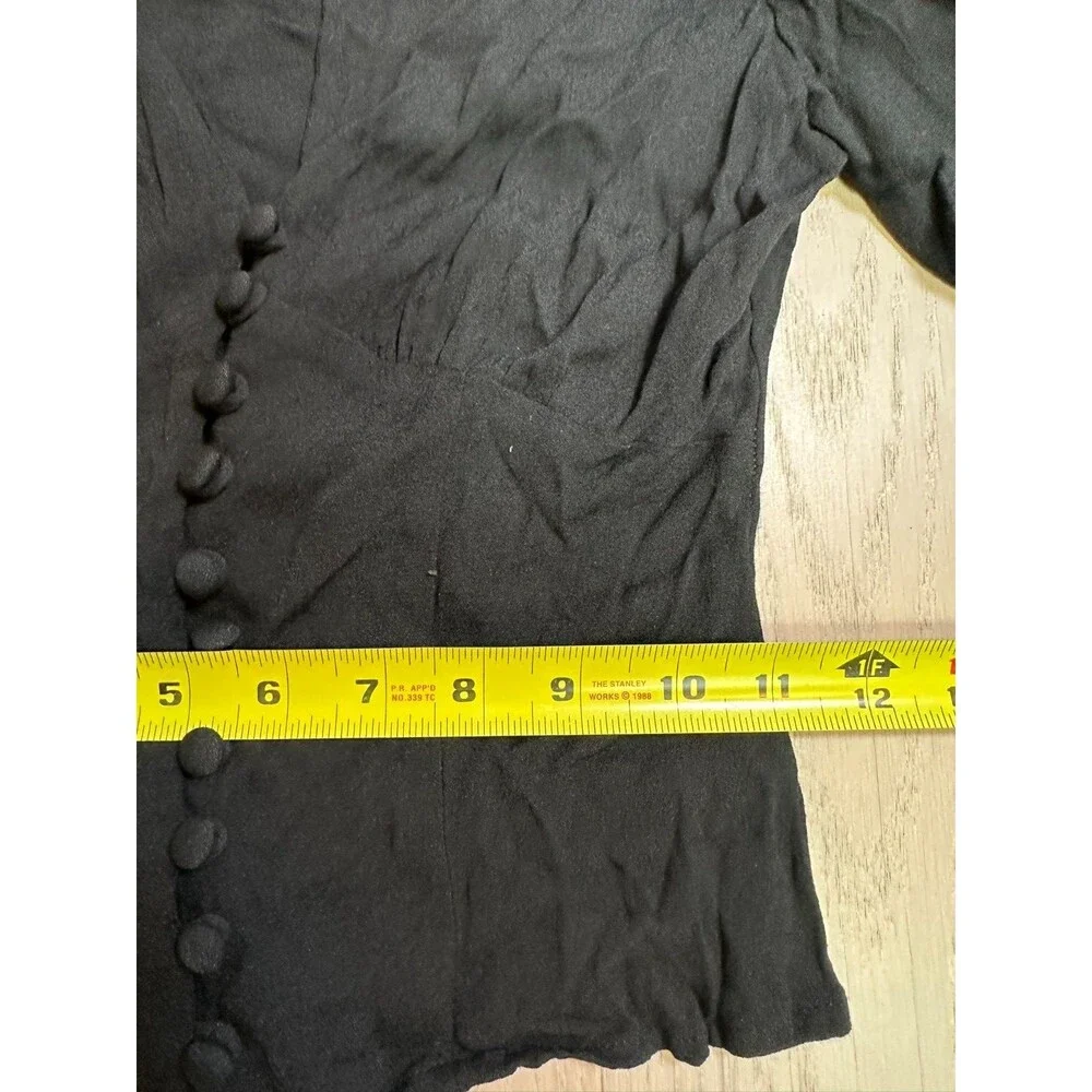 Reformation Long Sleeve Blouse Retro Button Front Classic French Model Chic XS